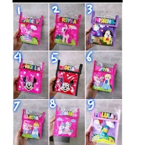 

sampul tabungan lapis mika nama dijahit