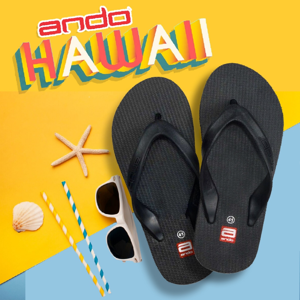 (HAWAII PRIA ) ANDO HAWAII / Sandal Jepit Fashion Trendy / Sendal Japit Ando