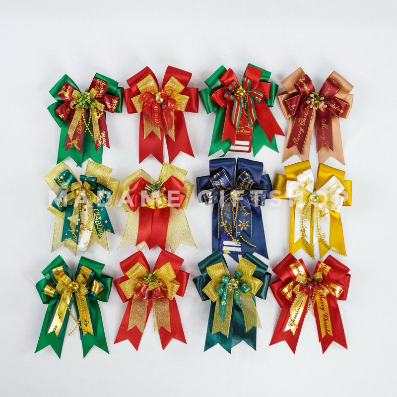 

Hiasan Pita Rangkai Natal Christmas / Hiasan Pita Premium Hampers Natal