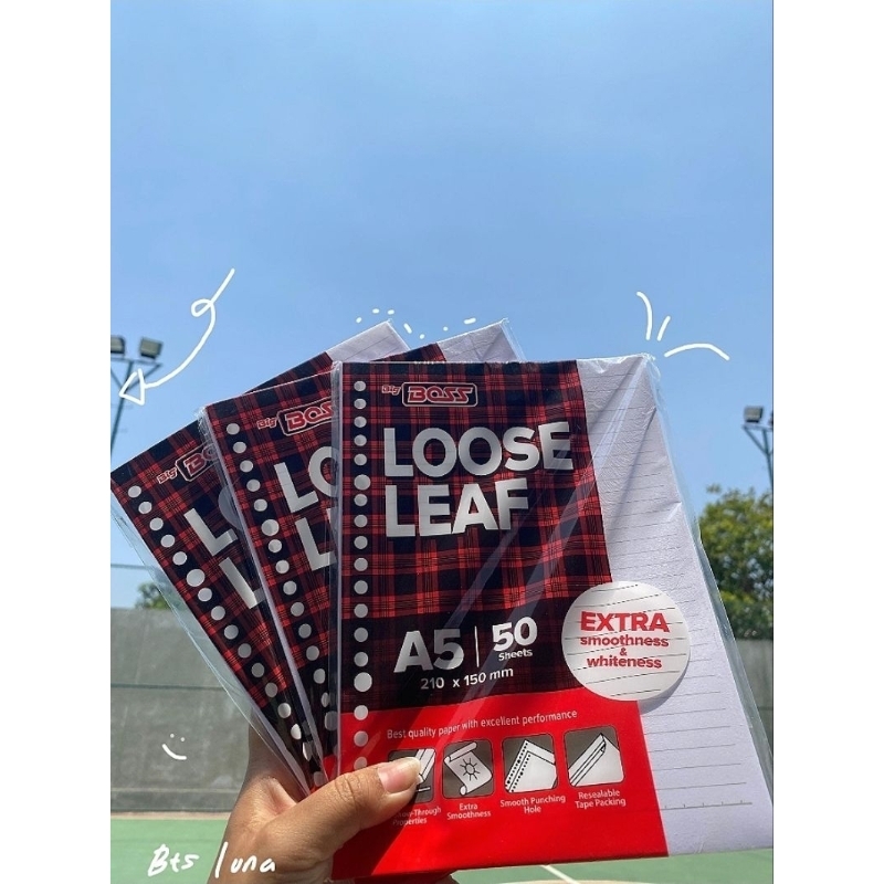 

Kertas Binder Loose Leaf Bergaris Big Bos 50 Lembar A5