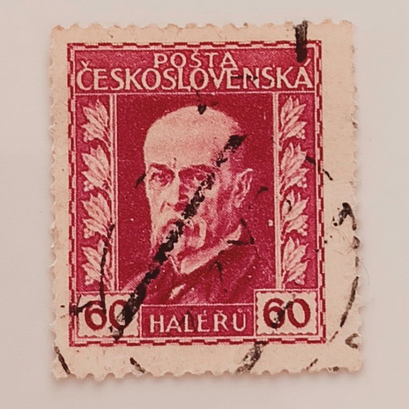 

(AA) Perangko Cekoslowakia 1925 T.G.Masaryk - Tomáš Garrigue Masaryk (1850-1937), President 60 haléř Used