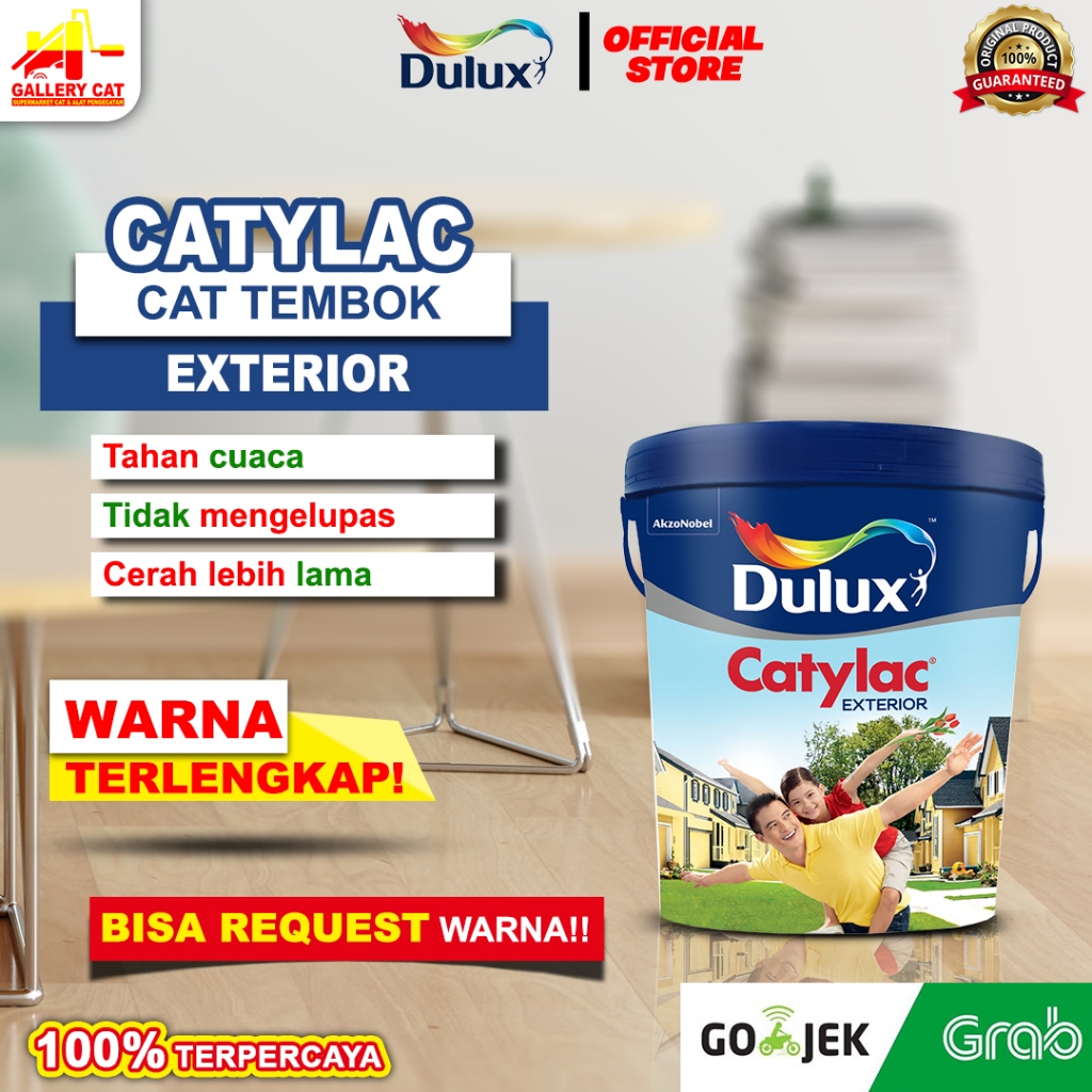 CAT TEMBOK EXTERIOR DULUX CATYLAC MIXING 5KG READY SEMUA WARNA DAN BISA REQUEST WARNA