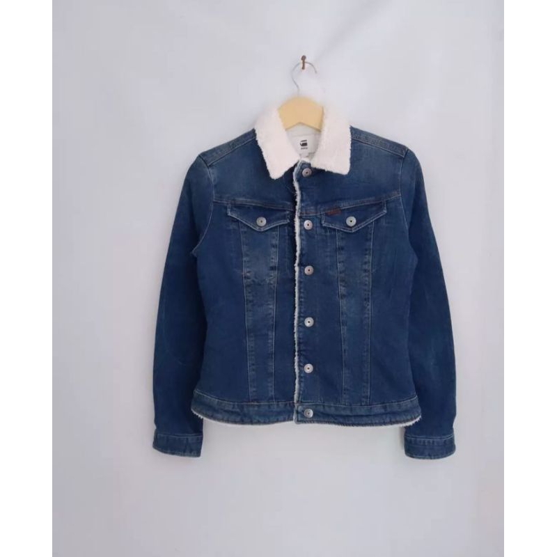 JAKET TRACKER DENIM G.STAR RAW/ JAKET DENIM SHERPA/ JAKET TEBAL