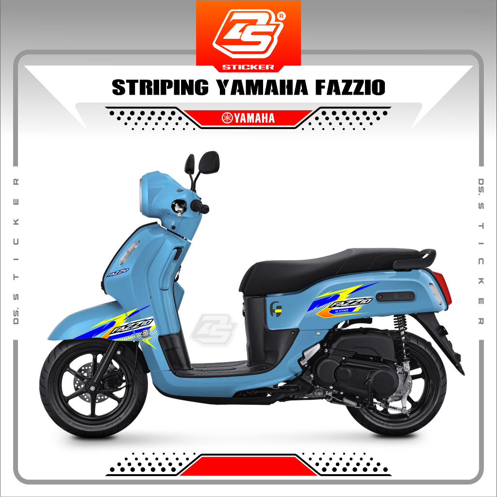 Stiker Striping Fazzio Decal Sticker Motor Yamaha Fazzio Modifikasi Racing DS STICKER 220924