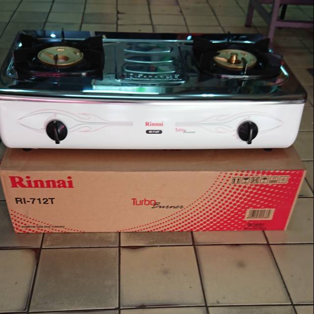 Kompor rinnai jumbo 2 tungku RI-712 T stainless api turbo