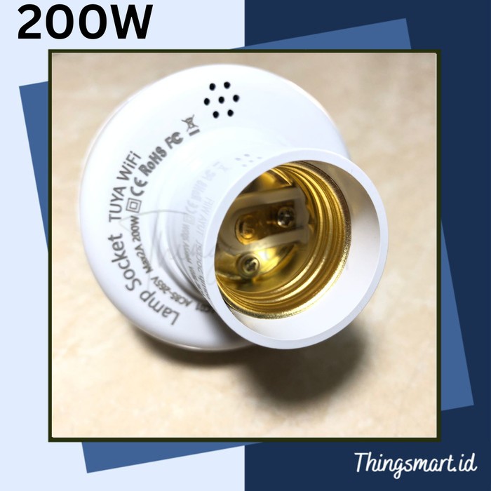 TUYA Smart Fitting Lampu Otomatis 200w E27 Wifi Wireless Settings On Off Aplikasi Hp Android Iphones