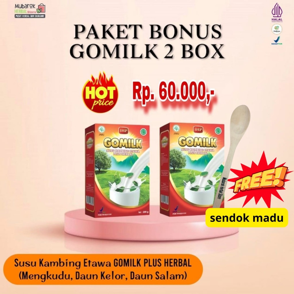 

[BONUS SENDOK MADU] Paket 2 GOMILK solusi untuk nafsu makan dan daya tahan tubuh
