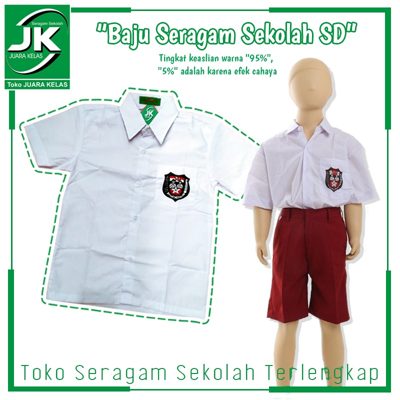 [JK] Seragam Baju SD Lengan Pendek - Baju Seragam Sekolah SD - Baju Seragam Lengan Pendek SD