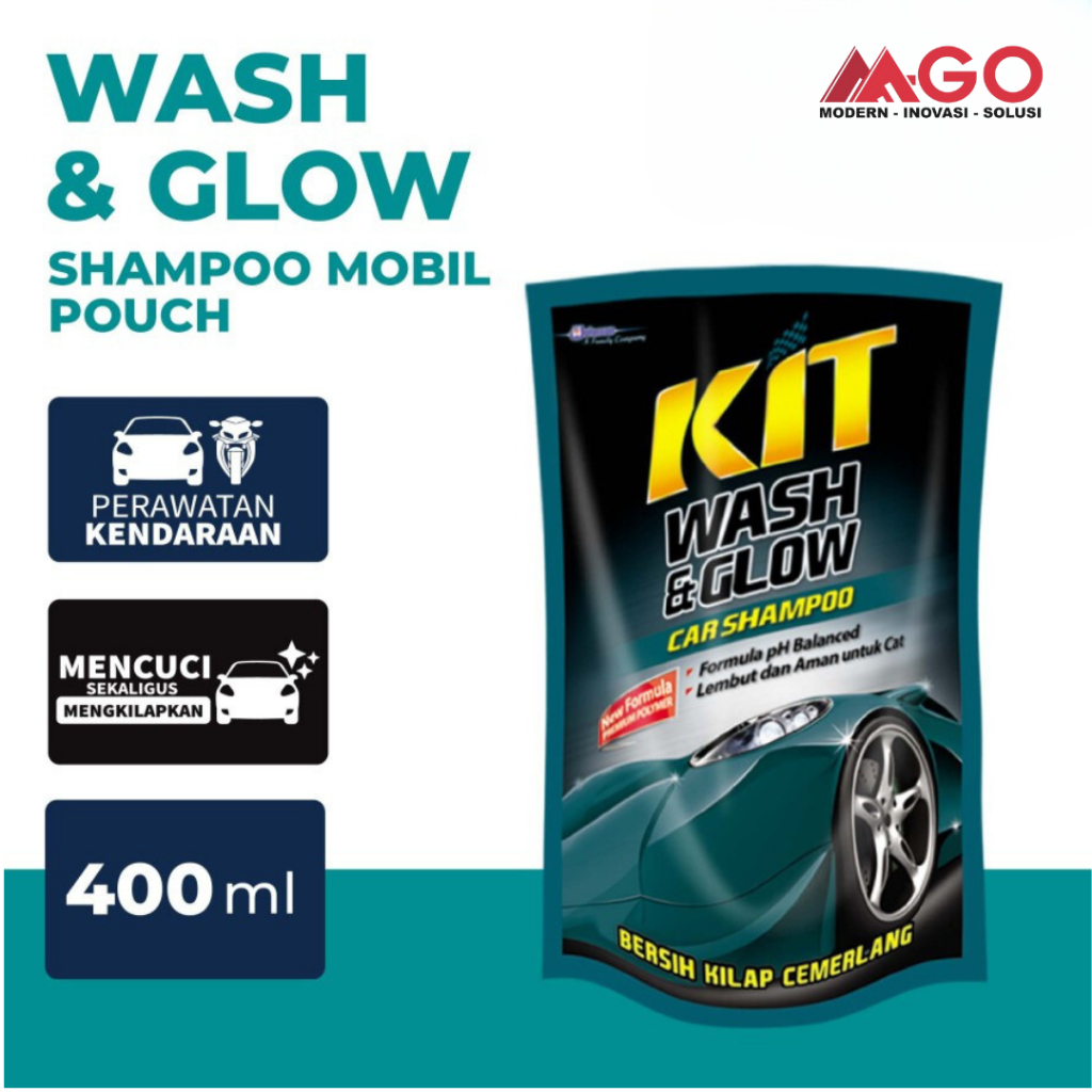 KIT Wash & Glow / Shampo Mobil / Sabun Cuci Mobil 400ml