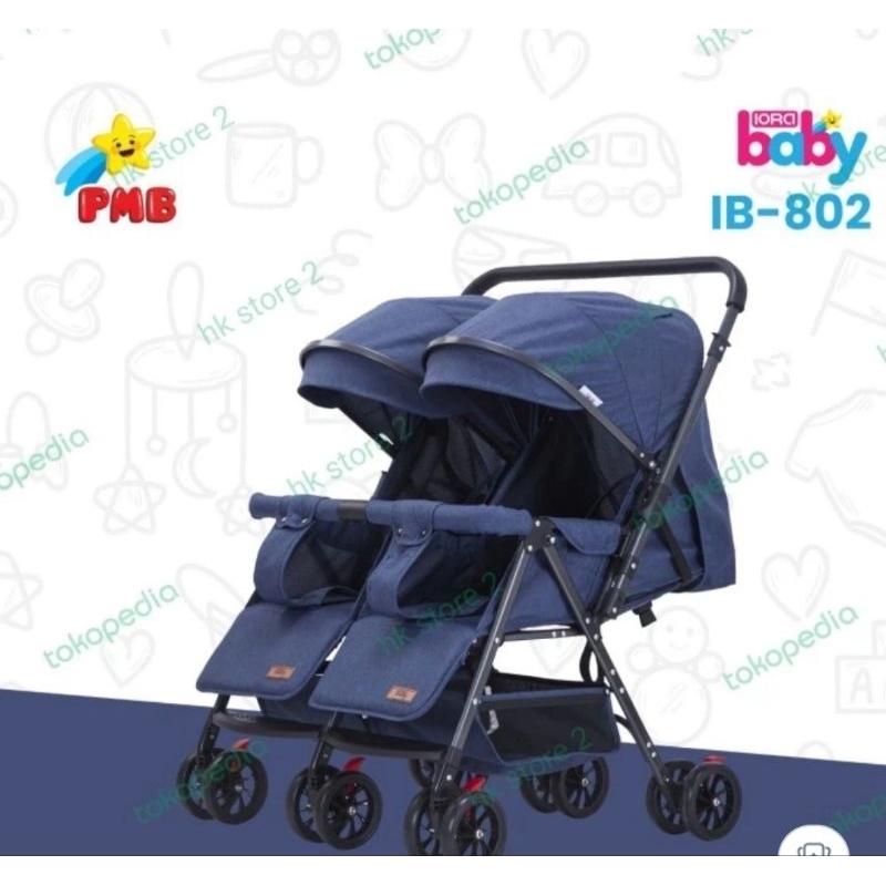 Stroller baby Kembar IORA baby IB-802 PMB