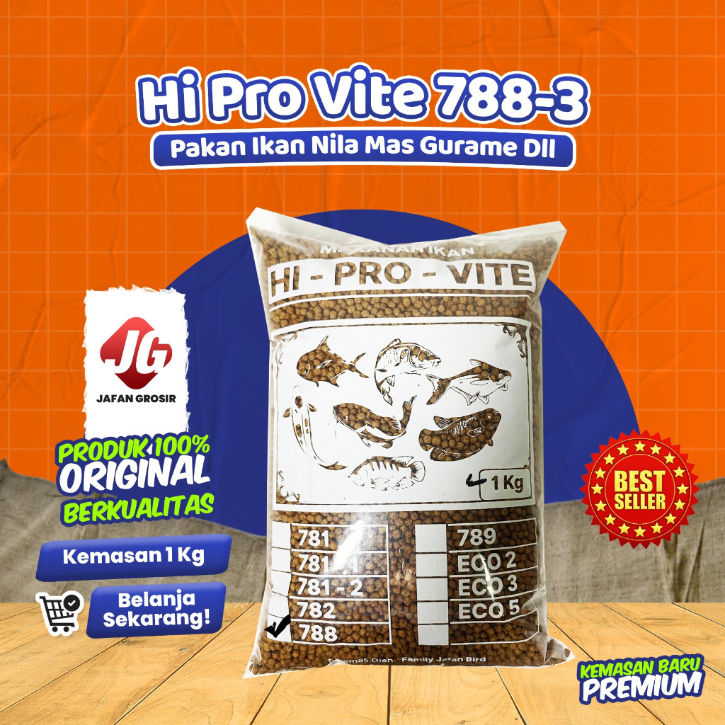 Pakan Ikan 788 1 Kg Pakan Ikan Nila kemasan PREMIUM