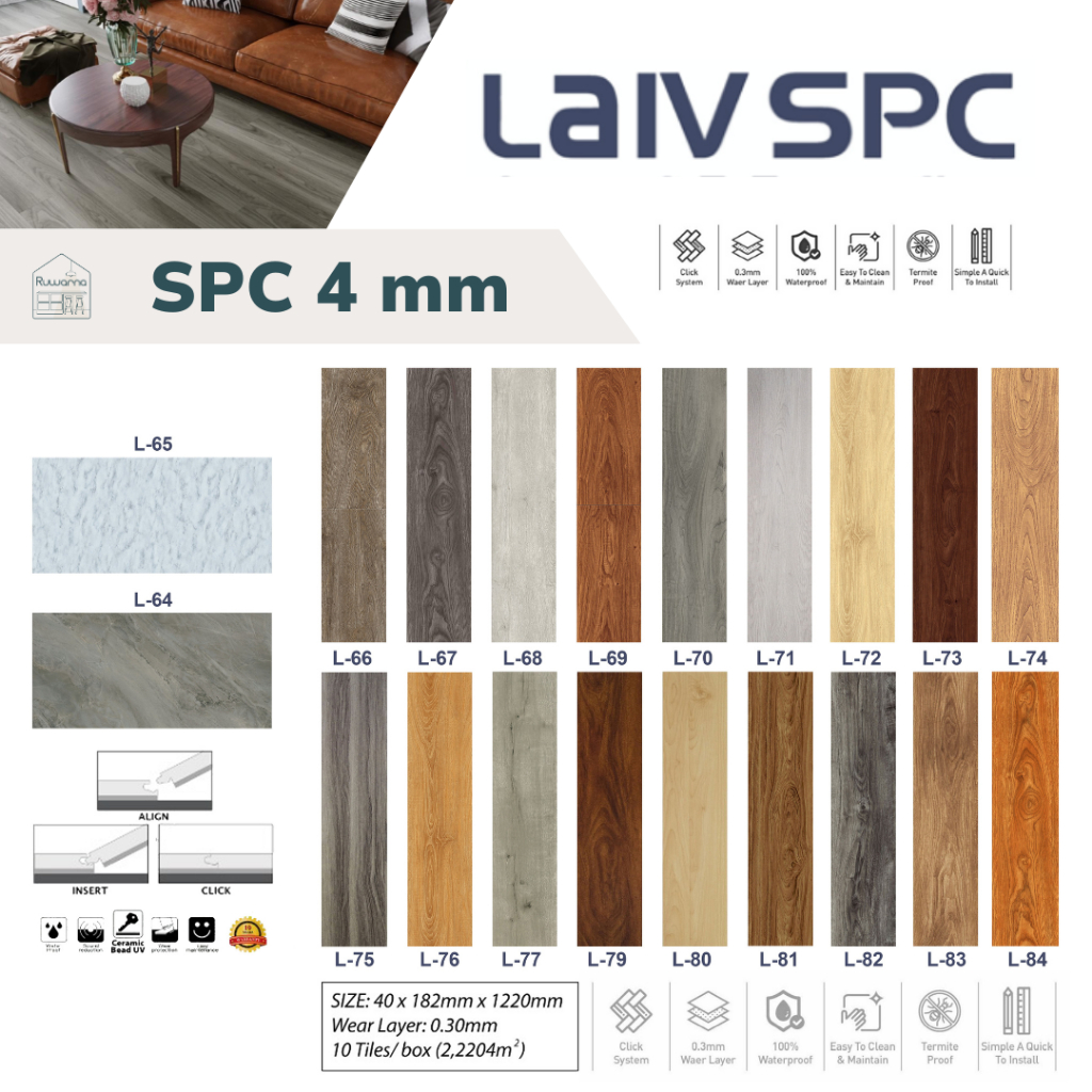 Lantai SPC Click LAIV 4 mm