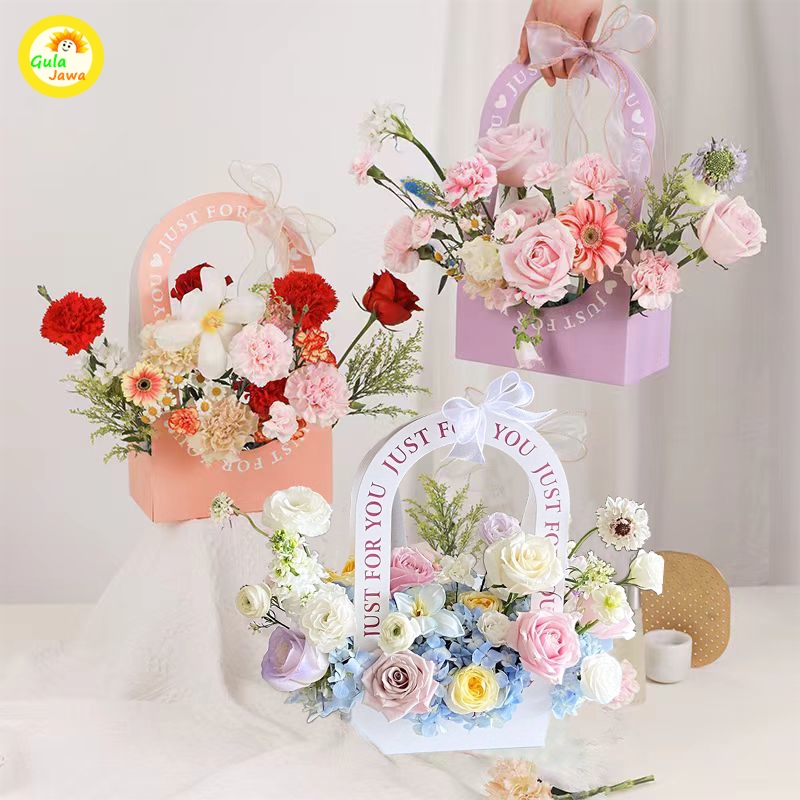 

Box Flower Packaging Bouquet Bunga Mothers Day Flower Box Kotak Bunga Tangan Kertas Dengan Desain Terbuka