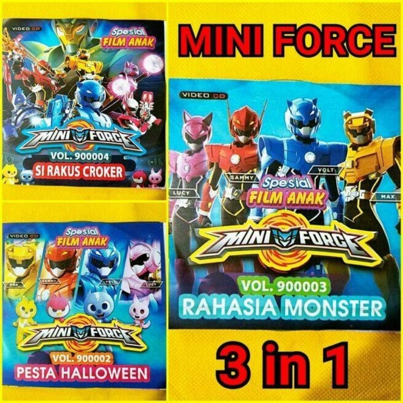 TERLARIS Kaset Dvd Film Animasi Mini Force - Film Kartun Robot Anak Anak