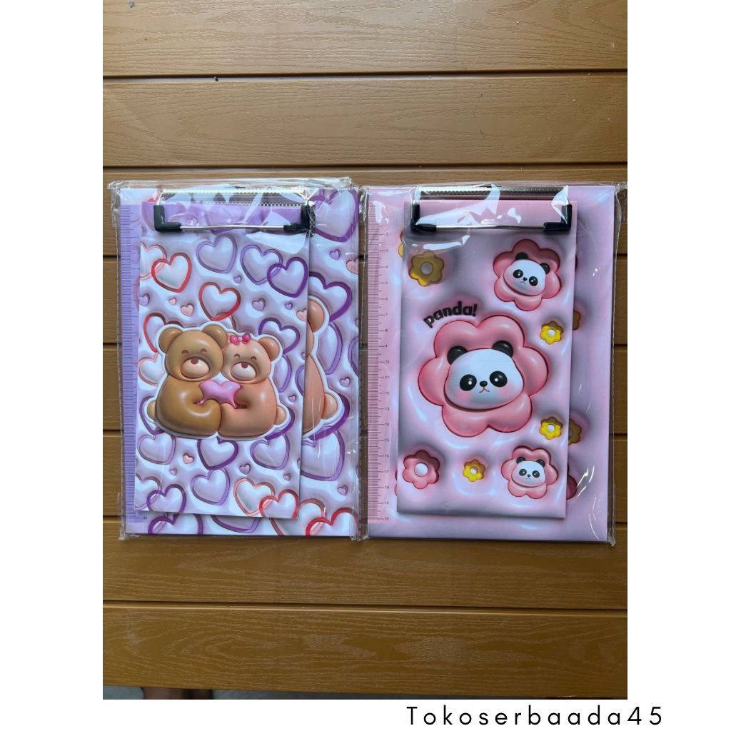 

Papan jalan Mini Buku Tulis Bergaris motif sanrio 3D ART series Notebook Clipboard Alas Ujian Gambar