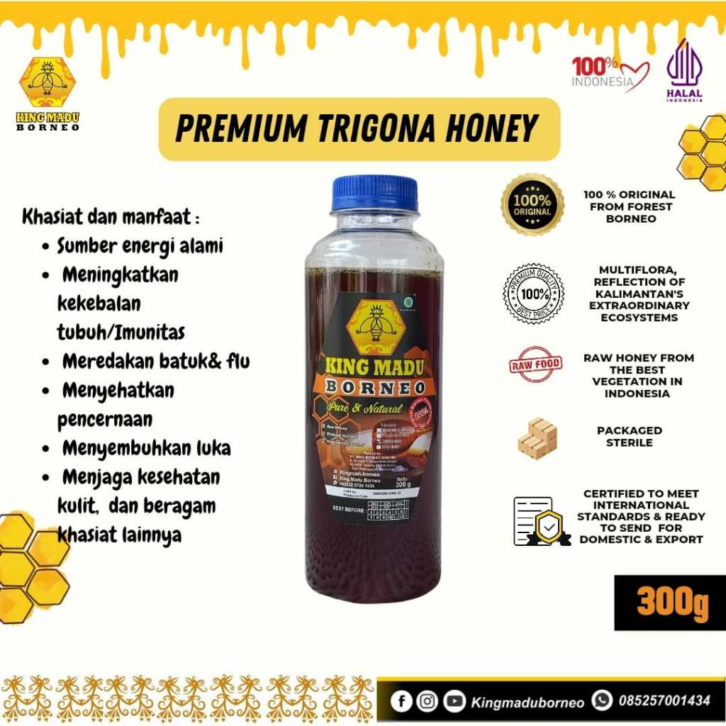 

King Madu Borneo Trigona Asli Hutan Kalimantan 300gr