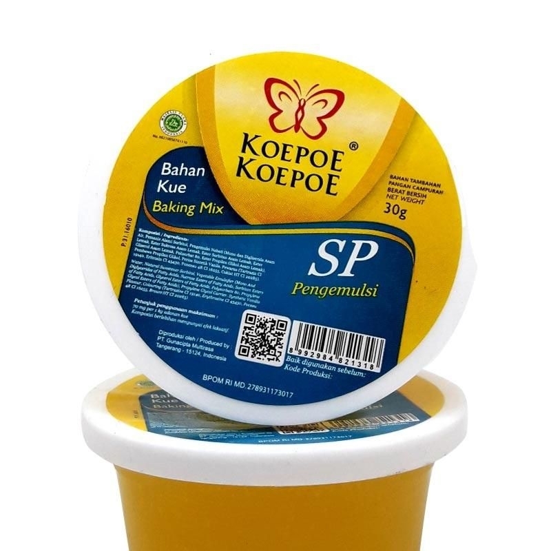 

Sp/Super‎ Polymer/Pengemulsi‎ Kue‎ Cap‎ Koepoe‎ Koepoe‎ 30gr