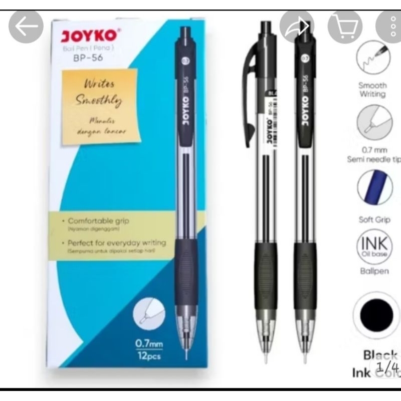 

Pulpen/Pen Joyko BP 56 NEEDLE TIP JARUM 0,7mm