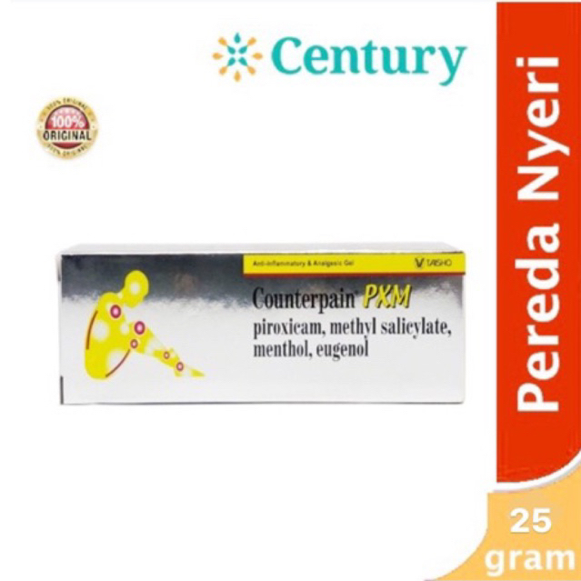 COUNTERPAIN PXM 25GR/PIROXICAM GEL/ NYERI OTOT/ PEREDA NYERI DAN OTOR