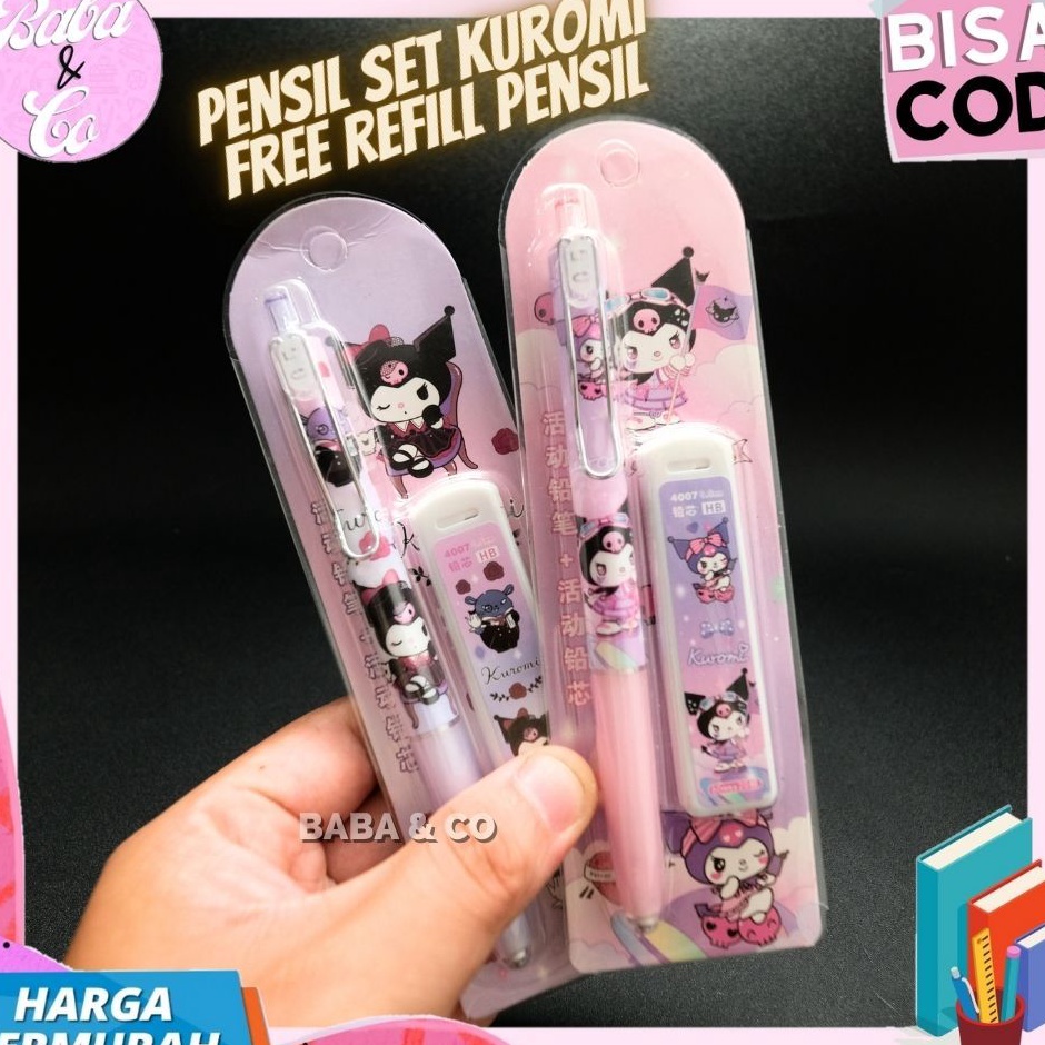 

PRODUK UNGGULAN PENSIL SET KUROMI FREE REFILL PENSIL CETEK MEKANIK PENSIL MEKANIK KUROMI MEWAH LUCU UNIK PENSIL UNIK KUROMI