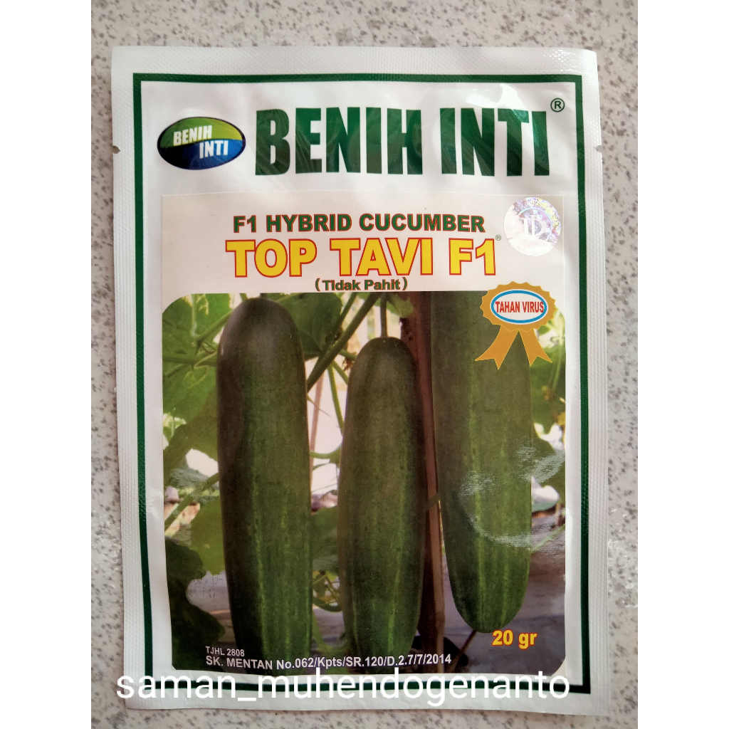 Benih Timun Tahan Virus TOP TAVI F1 20 Gram  Benih Inti - Bibit Ketimun Mentimun TOP TAVI
