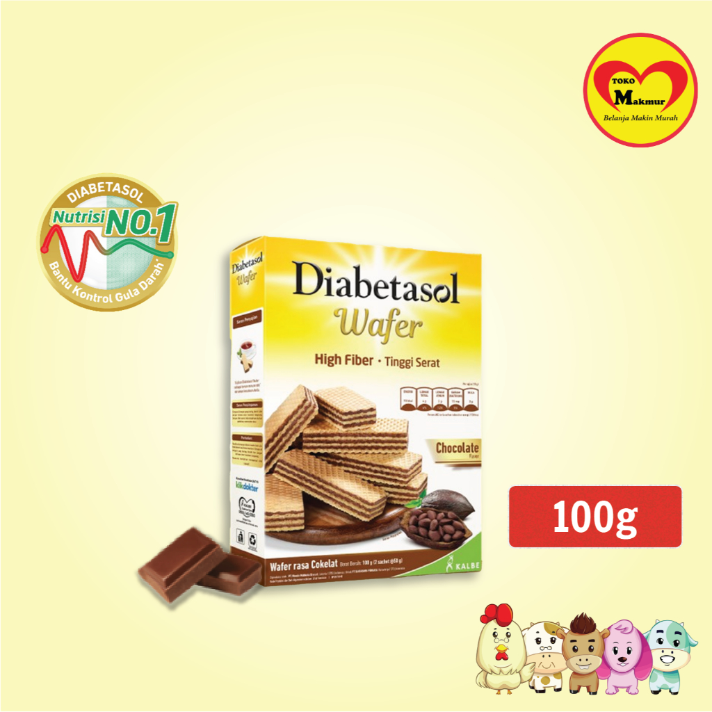 

Diabetasol Wafer Coklat 100gr / Makmur Kapas Krampung