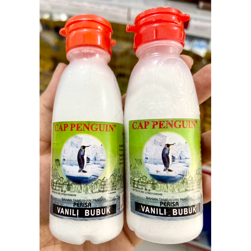 

Vanili bubuk tambahan perisa makanan cap pinguin 60g