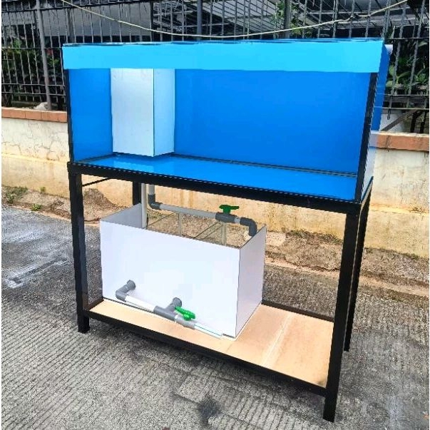 Aquarium paket sump filter backwash 100x40x40 full 8 mm
