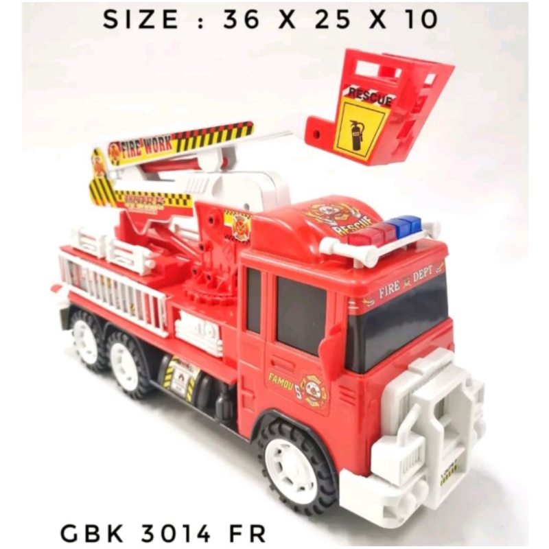 Mainan Anak Mobil Pemadam Kebakaran Friction GBK3014 FR/ Fire Truck
