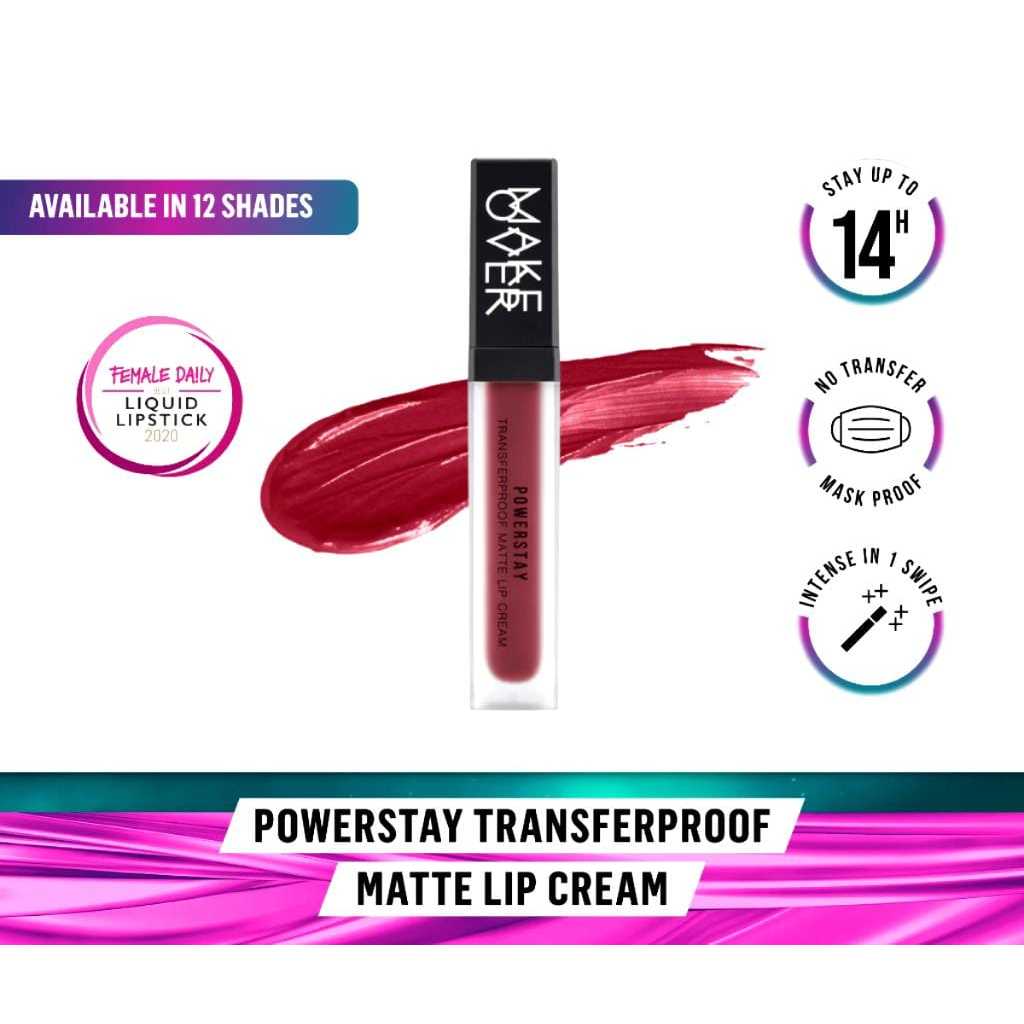 MAKE OVER Powerstay Transferproof Matte Lip Cream B01 B02 B03 B04 B05 B06 B07 B08 B09 B10 B11 B12