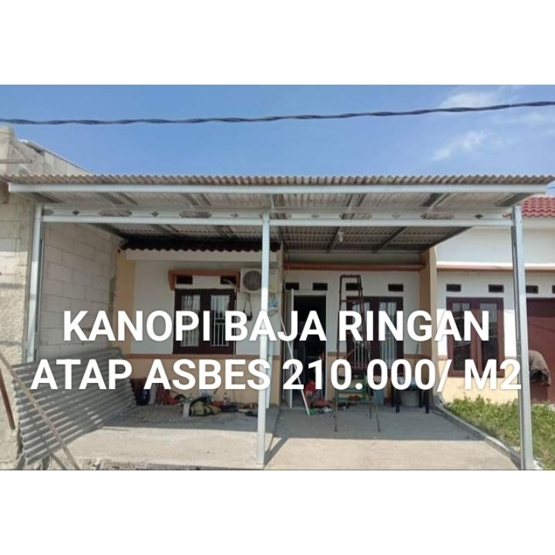 kanopi baja ringan atap asbes