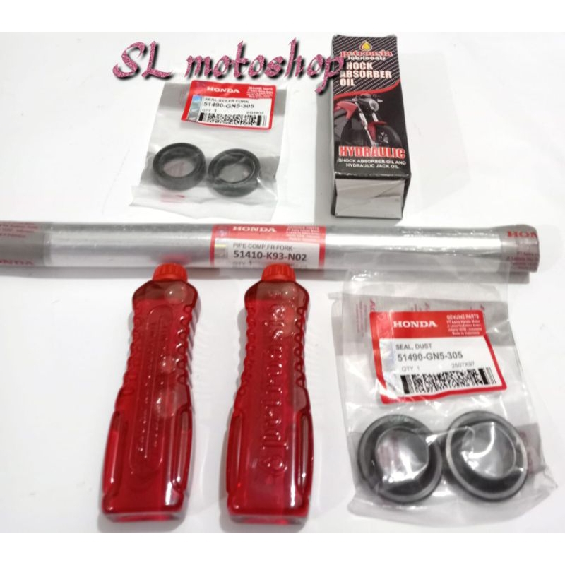AS SHOCK DEPAN PIPA DEPAN+ SEAL+ SEAL ABU+ OIL SHOCK HONDA SCOOPY DONAT