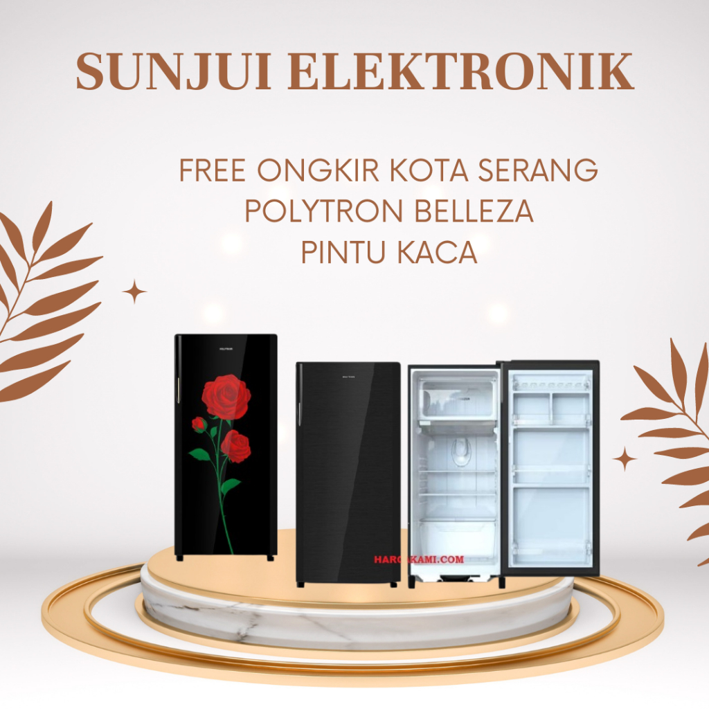 KULKAS POLYTRON 1 PINTU KACA