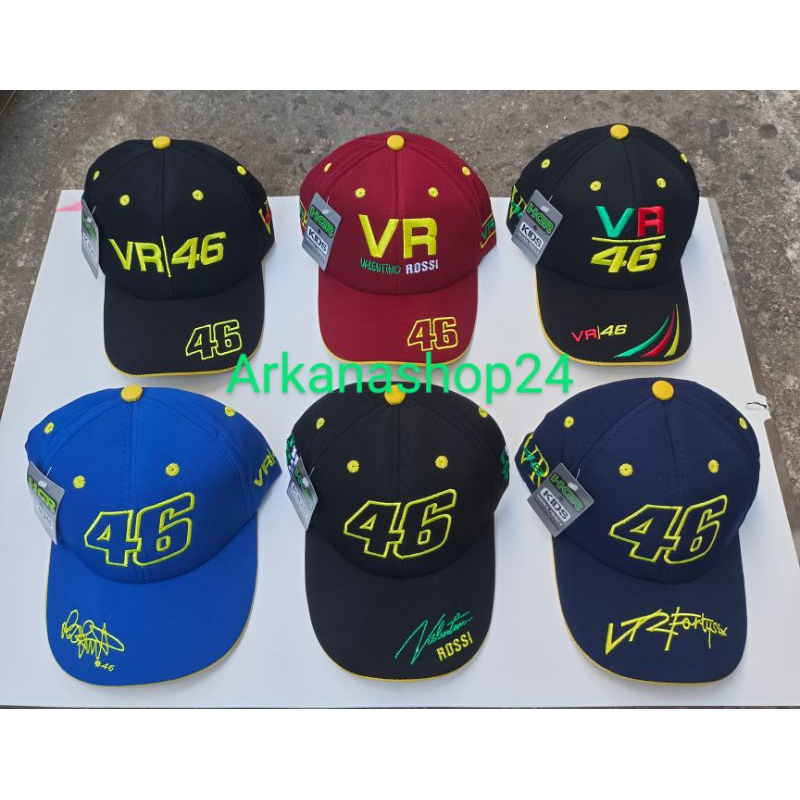 Topi Anak Racing Valentino Rossi Topi VR46 Anak Laki Laki Topi Baseball Anak MotoGP Juara