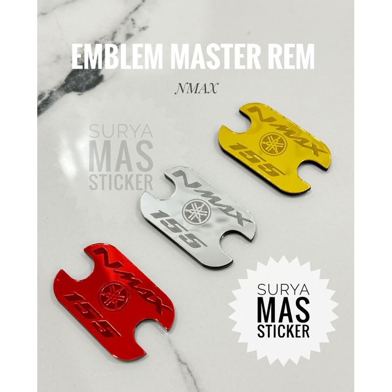 emblem tutup master rem nmax arkilik garnish cover minyak rem yamaha nmax motor