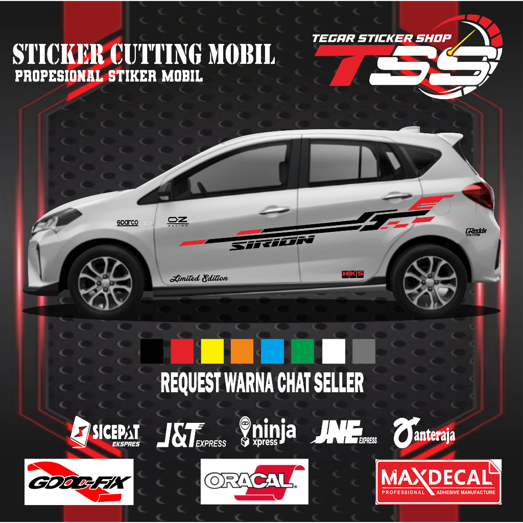 sticker mobil sirion sticker mobil daihatsu sirion sticker lis mobil stiker motif variasi body mobil