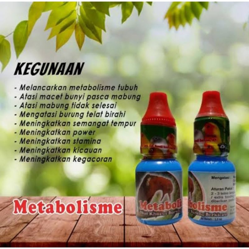 METABOLISME Vitamin Penggacor Burung Metabolis Original Kemasan 100%