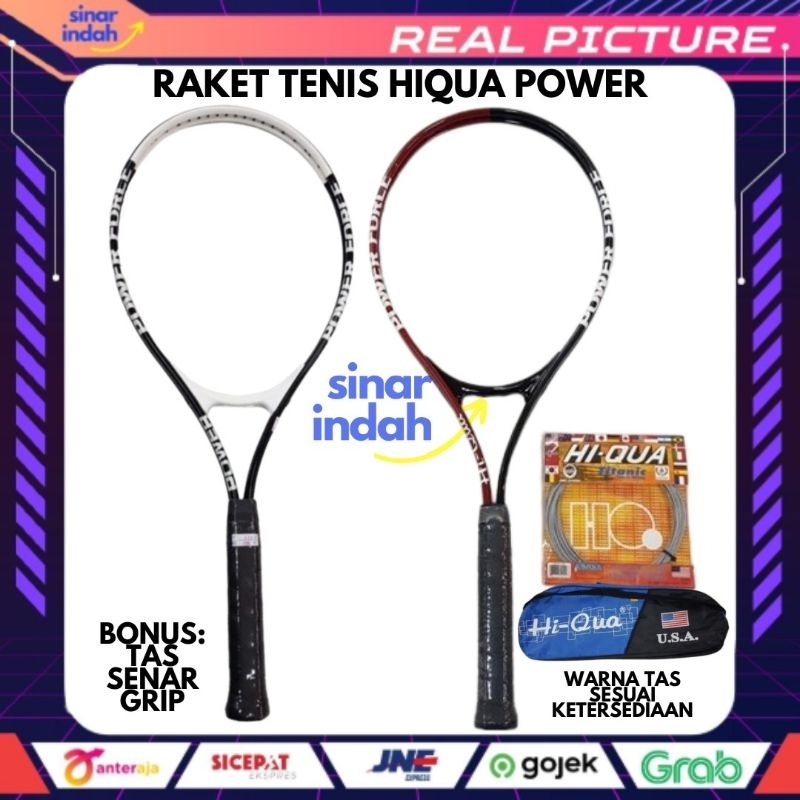 Raket Tenis Tennis Racket Hiqua Power Force Fullset Senar Tas