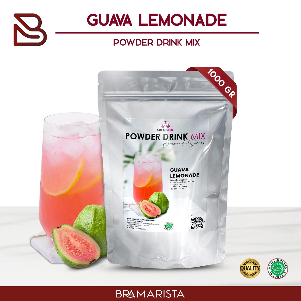 

Bubuk Minuman Instan Rasa Guava Lemonade 1kg / Powder Drink Mix