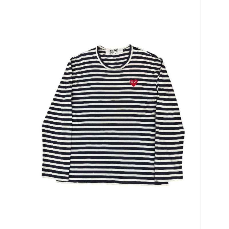 Tshirt play cdg stripes long sleeve second original