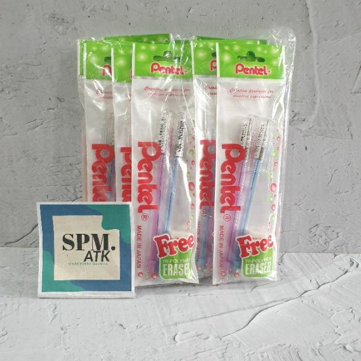 

READY STCOK 1 Set Set 2 Pensil Mekanik 1 Penghapus Pentel A152