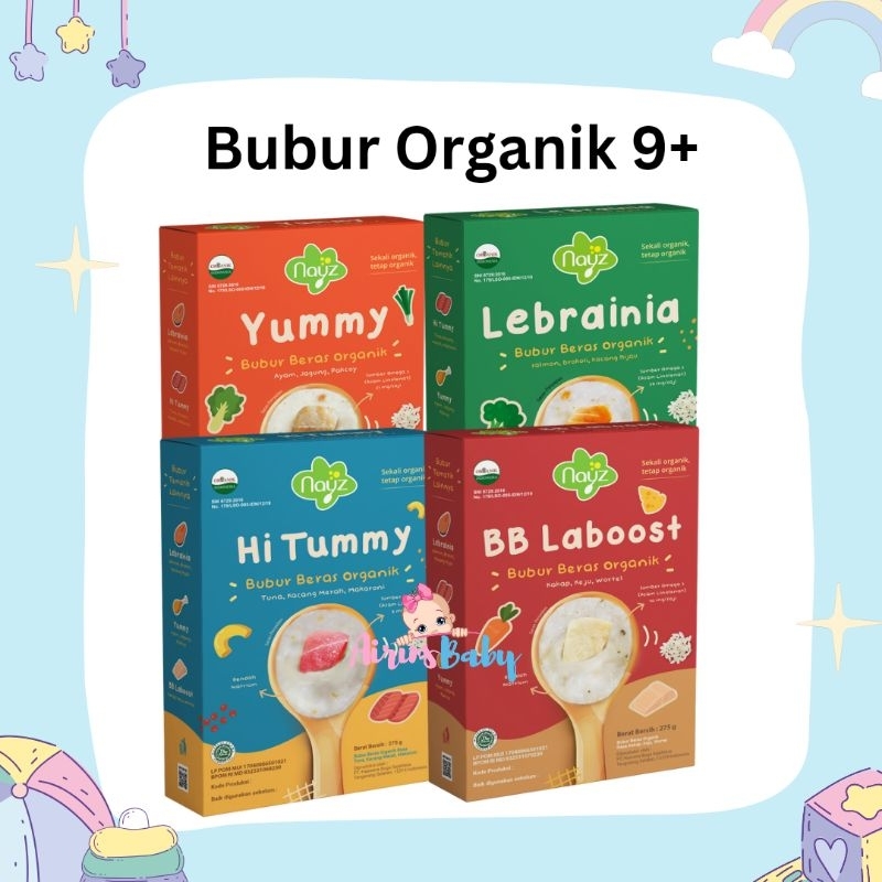 BUBUR ORGANIK NAYZ BUBUR TEMATIK NAYZ BUBUR MPASI SALMON SAPI BASO SAPI BUBUR B-BGROW NAYZ BUBUR NAY