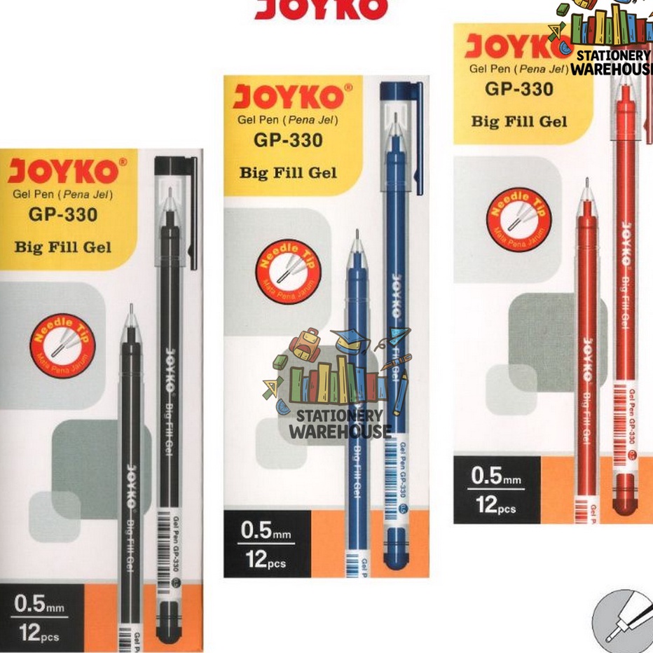 

ORDER Gel Pen Pulpen Pena GP33 Big Fill Gel 5 mm 1 Box 12 PCS