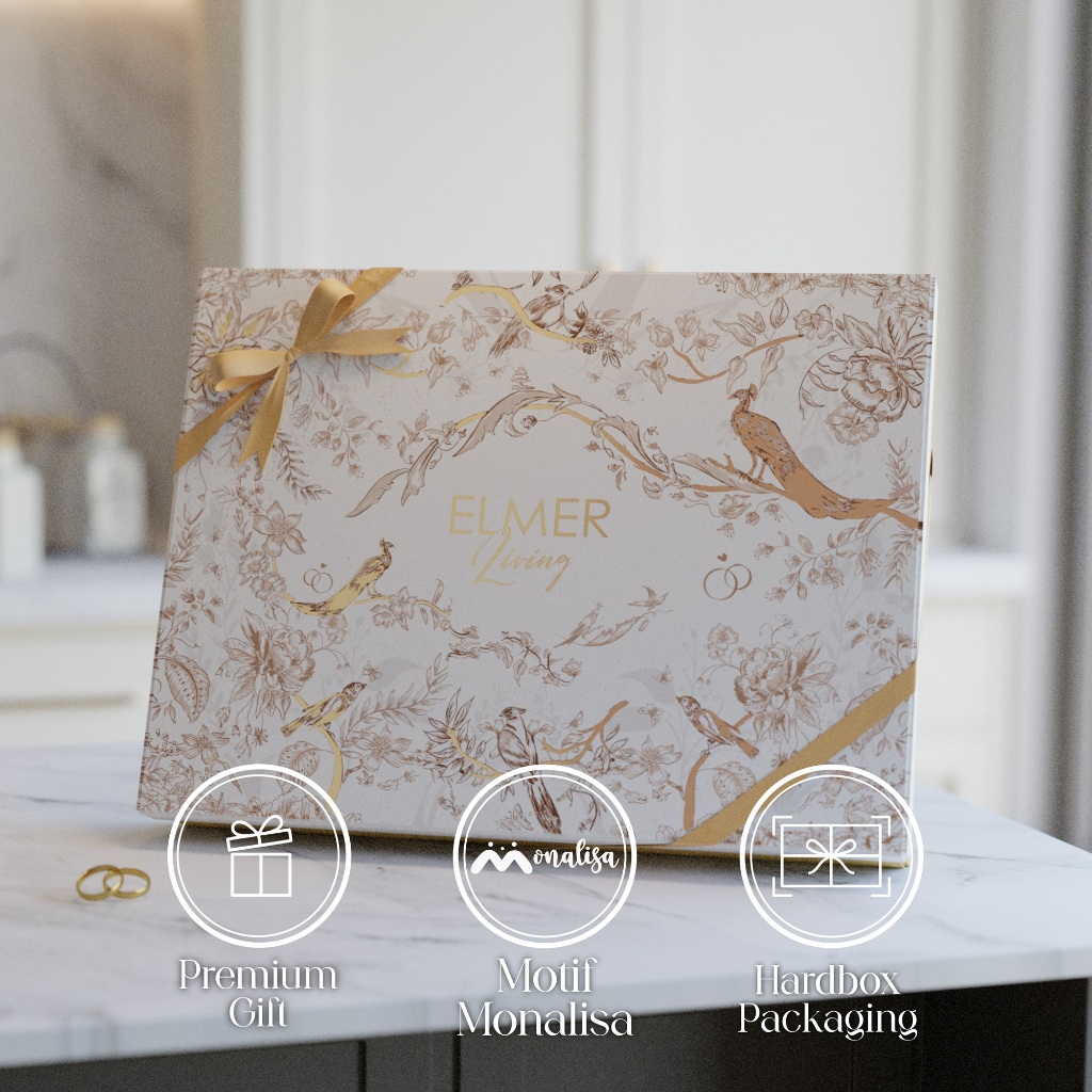 Elmer Living Hampers Sprei Polos 180x200 | Kado Pernikahan, Wisuda, Ultah