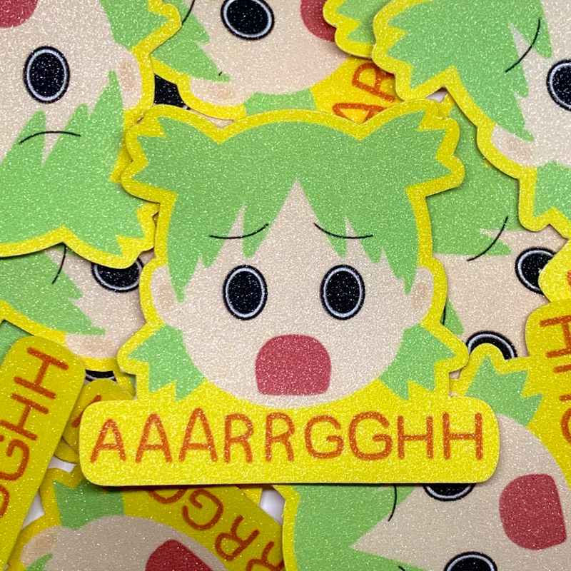 

Yotsuba rage confused sticker die cut