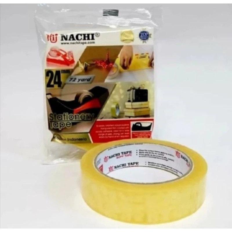 

isolasi bening nachi tape 24mm x 72yard