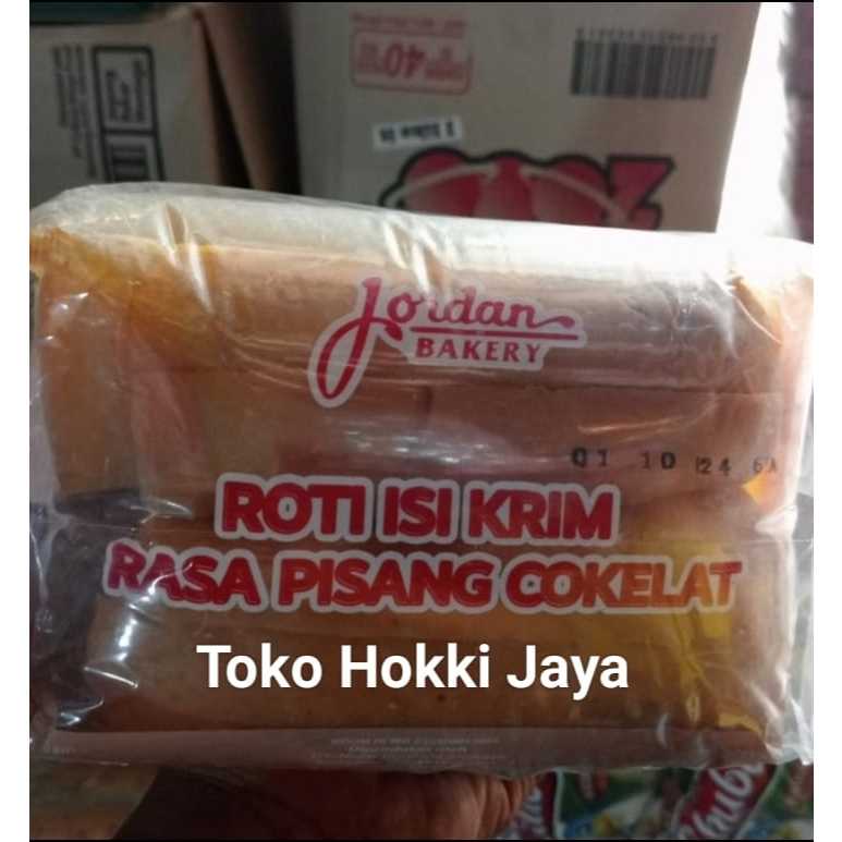 

TERMURAH!! ROTI JORDAN BAKERY ISI KRIM PISANG & COKLAT (1 PACK ISI 5 BUNGKUS)