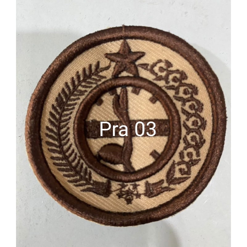 logo pramuka bulat bordir timbul