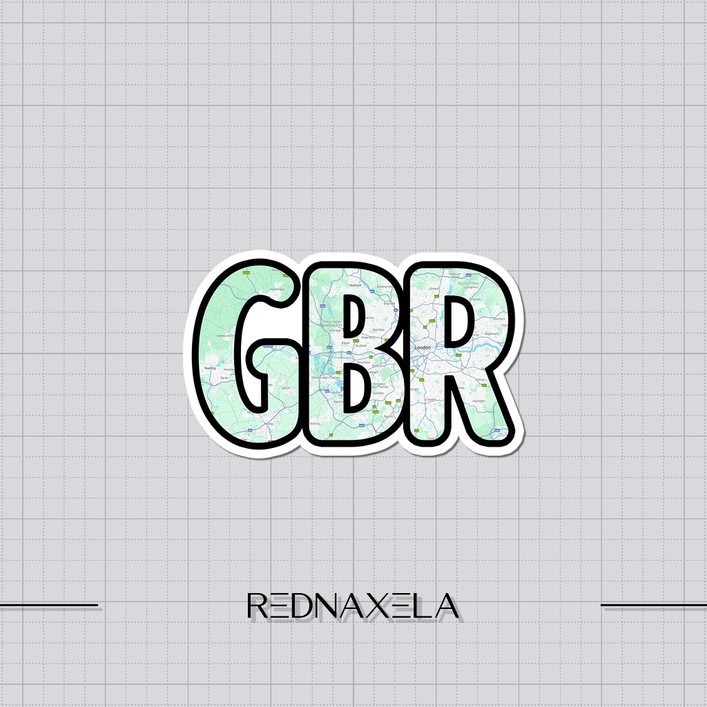 

Stiker Vinyl Great Britain Code GBR Stiker Koper Outdoor Travel Sticker