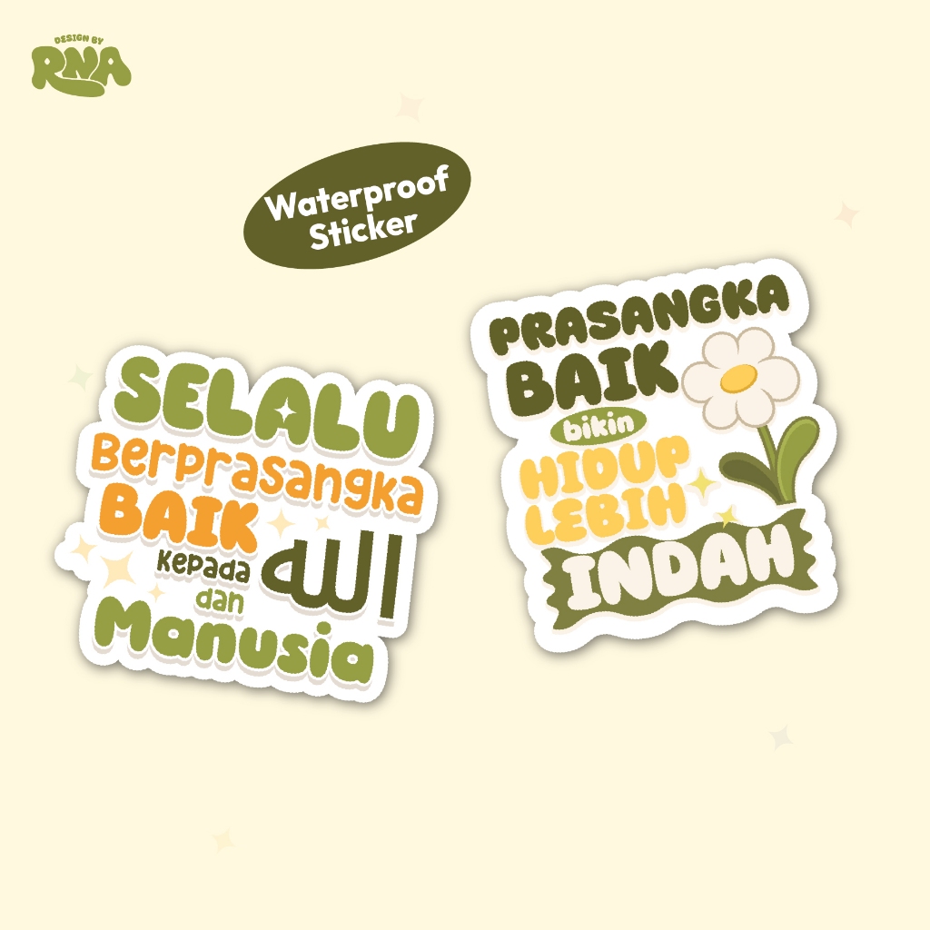

Sticker Selalu Berprasangka Baik | Reminder Quote Muslim | Waterproof